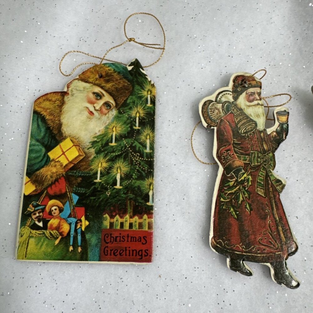 4 Vtg 1977 Merrimack Publ. Corp Die Cut Christmas Ornaments - Picture 7 of 12